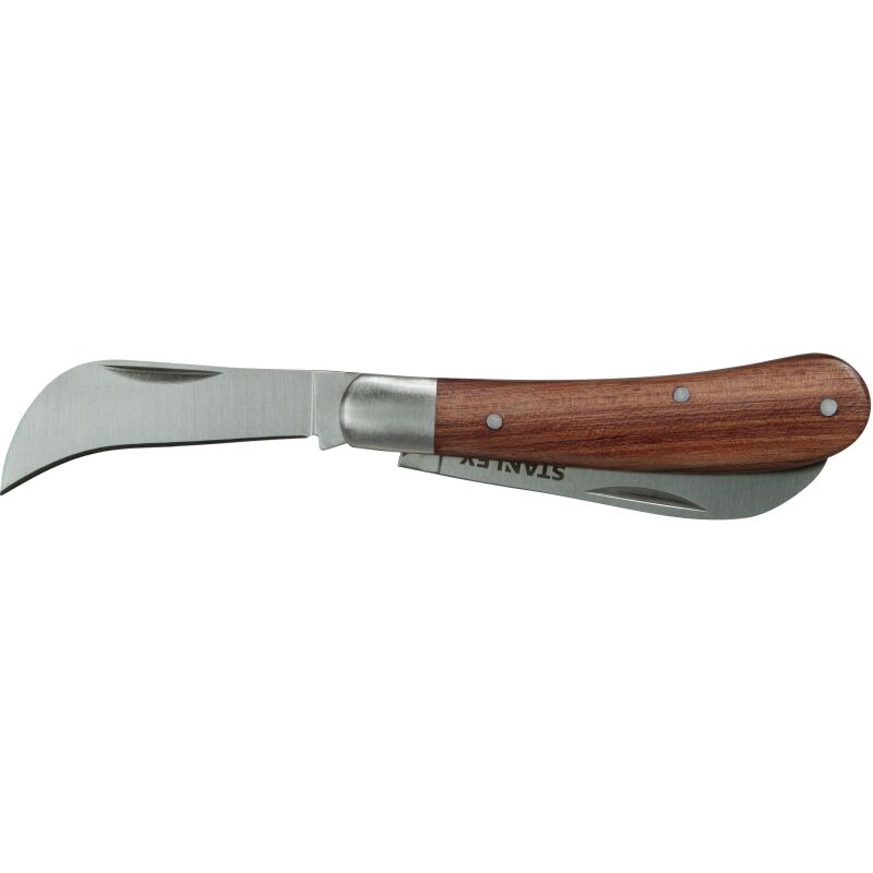 Couteau d'électricien à 2 lames - manche bois