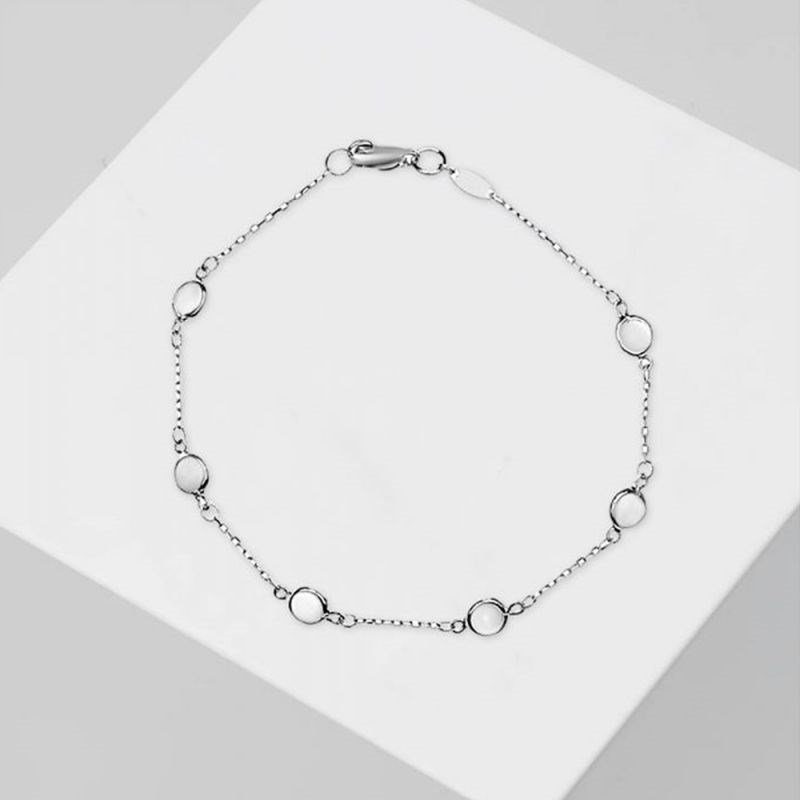 Bracelet Or Blanc et Topaze