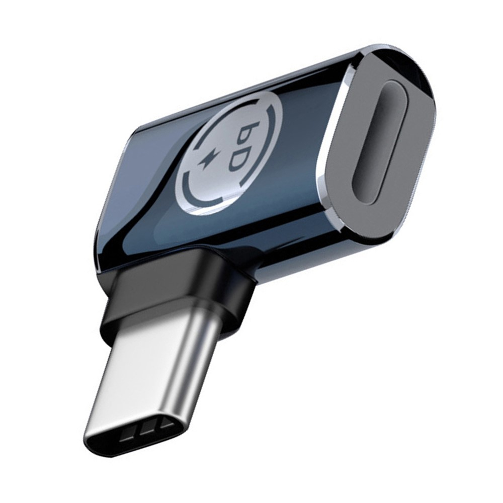 USB C PD auf Lightning Ladeadapter 90° Grad-Winkel für Handy / MacBook Pro / Laptop 480 Mbps - Schwarz