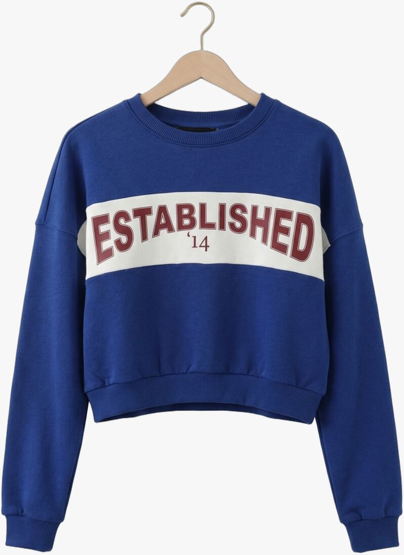 blauwe alix the label sweater ladies knitted logo tape sweater