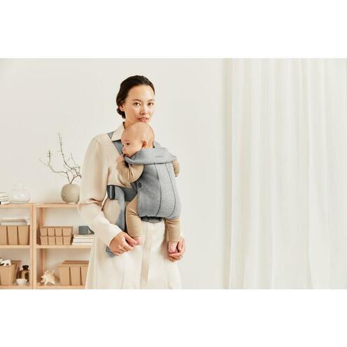 Porte-Bébé Mini Jersey 3D Gris Clair - BABYBJÖRN