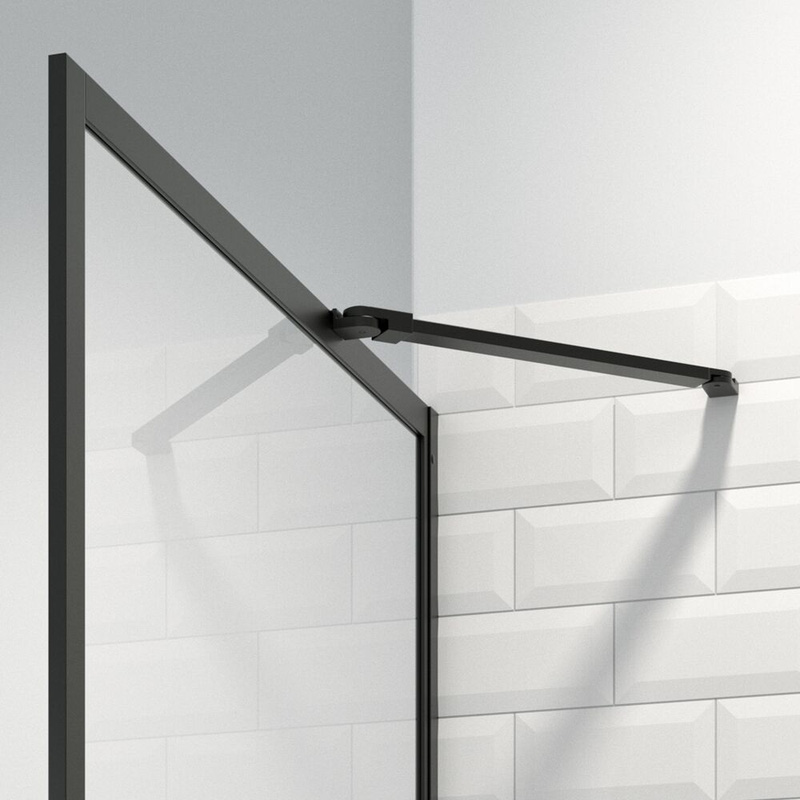 Sealskin Contour Inloopdouche type A3 88x200 cm, 6 mm helder veiligheidsglas met antikalklaag Mat zwart