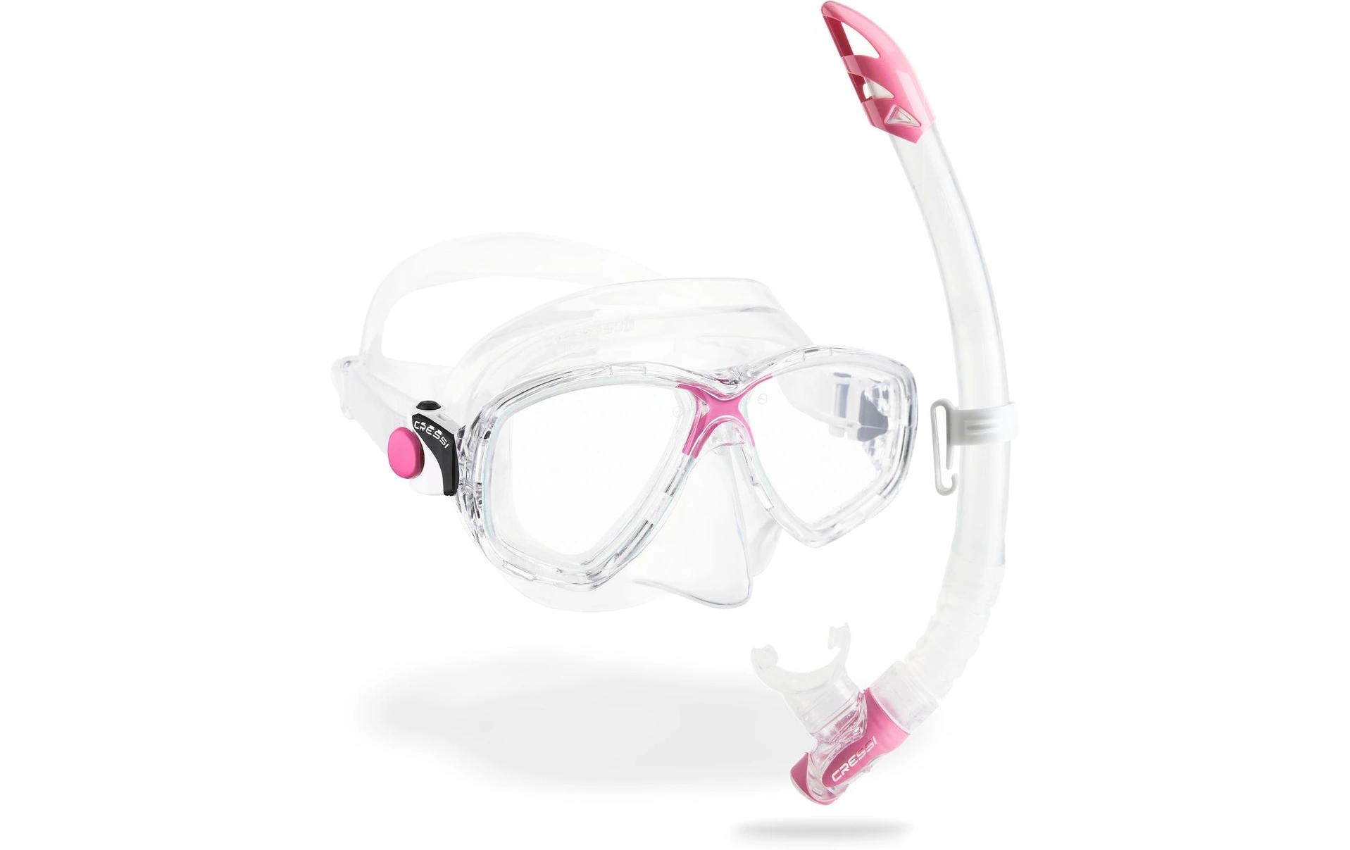 Marea + Gamma Schnorchel Combo Klar/PinkSchnorchel-Set für Erwachsene