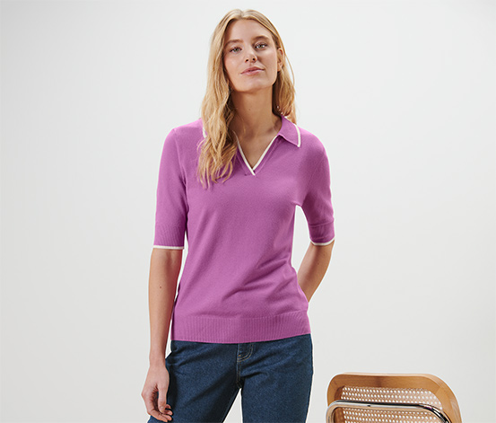 Feinstrick-Polo