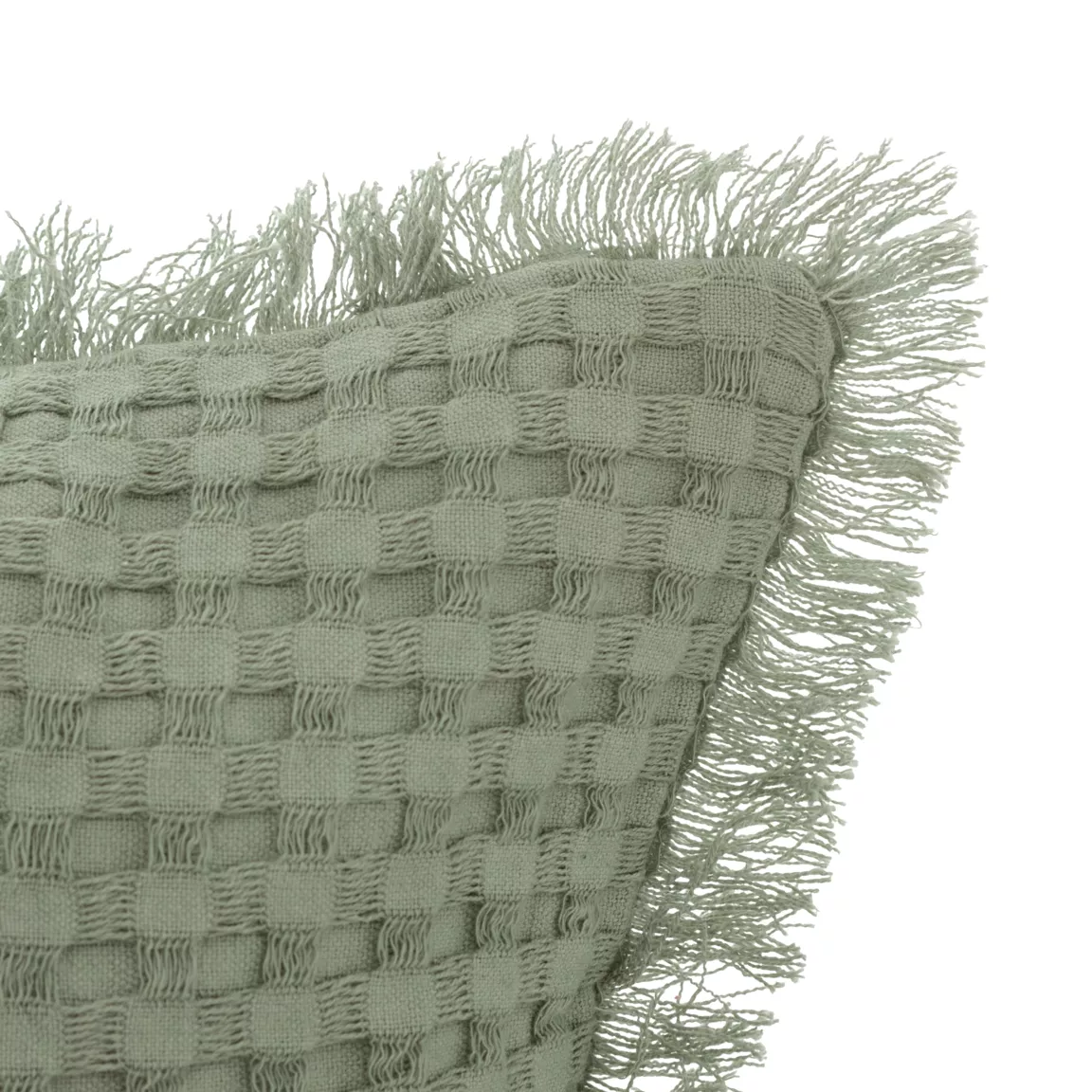 Coussin rectangulaire nid d'abeille (30 x 50 cm) Widdy Vert céladon