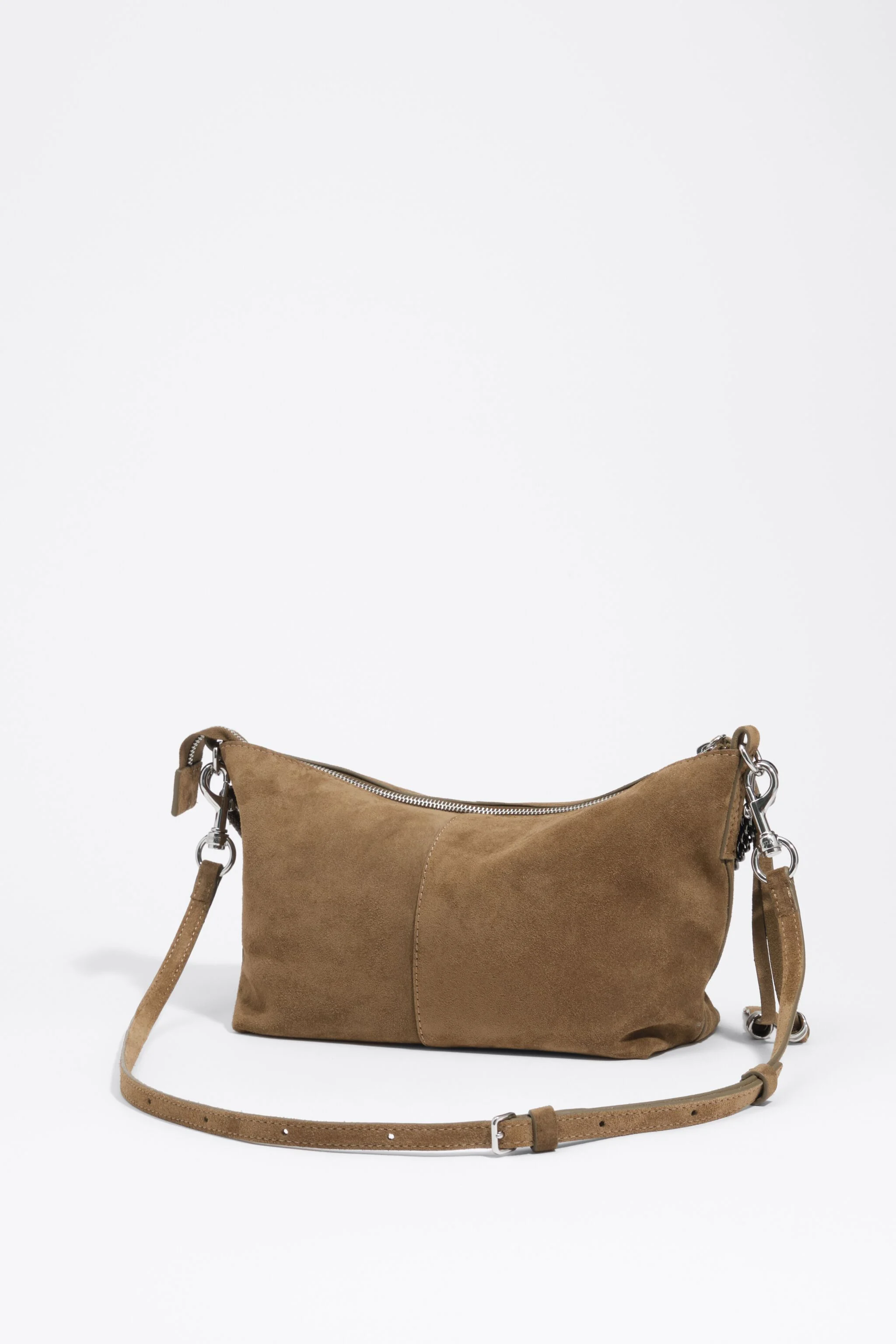 Bolsa Madrid média em camurça verde-oliva