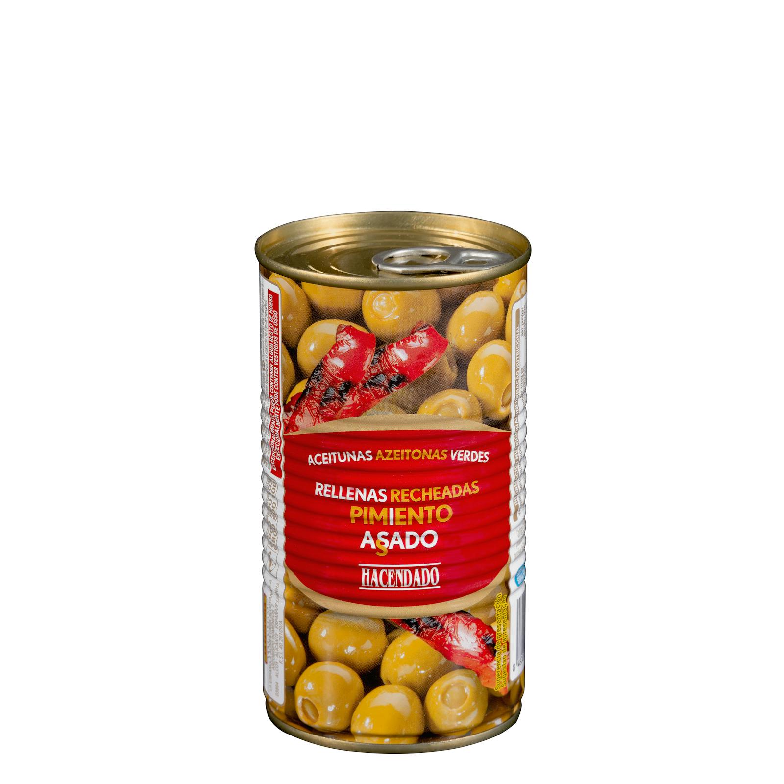 Olives vertes farcies aux poivrons rôtis de Hacendado