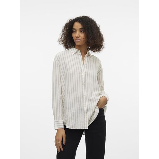 Vero Moda Linn Skjorte, Snow White/Moon Rock, M