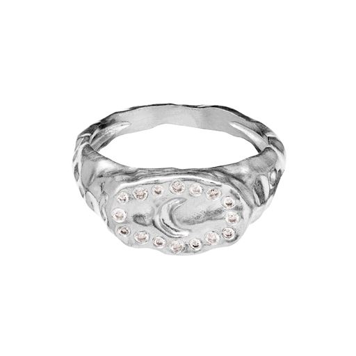 Maanesten Demi Ring, Silver/White Zirkoner, 49