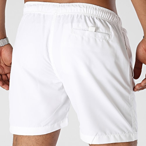Short De Bain Logo Blanc Noir