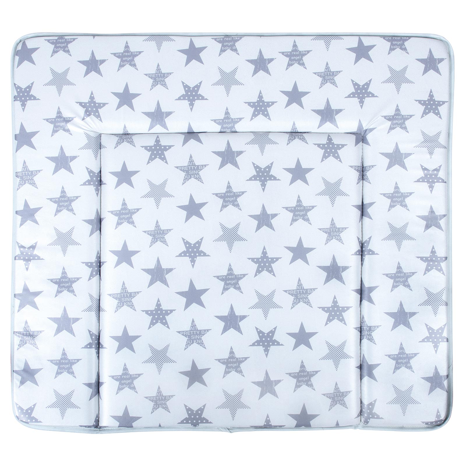 Wickelauflage - grau - Stars - 75x85 cm