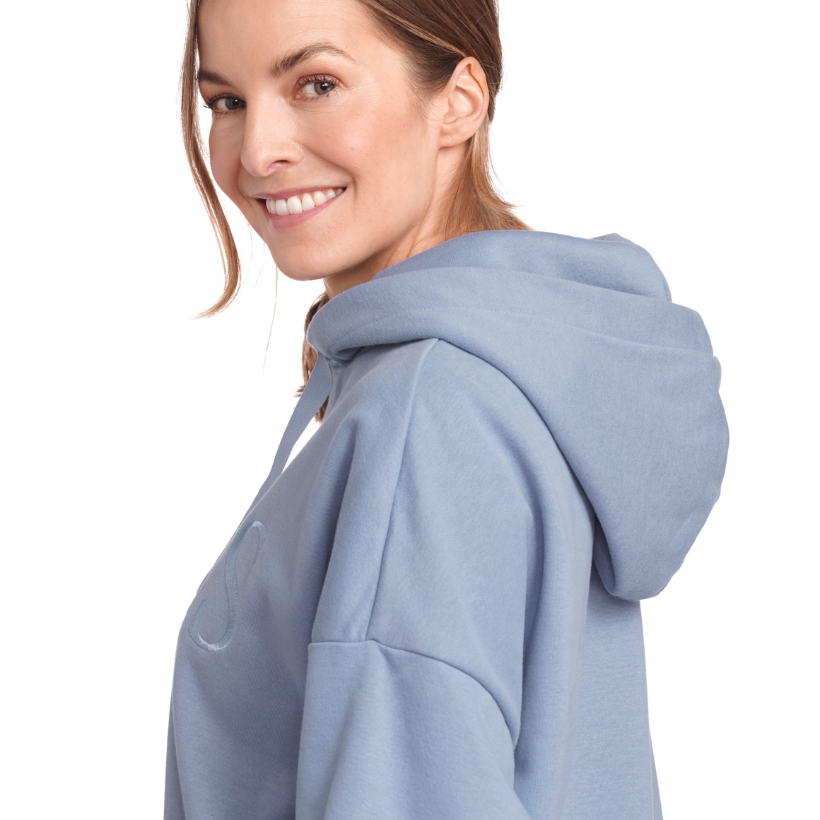 Gina Damen Hoodie in softer Qualität blau