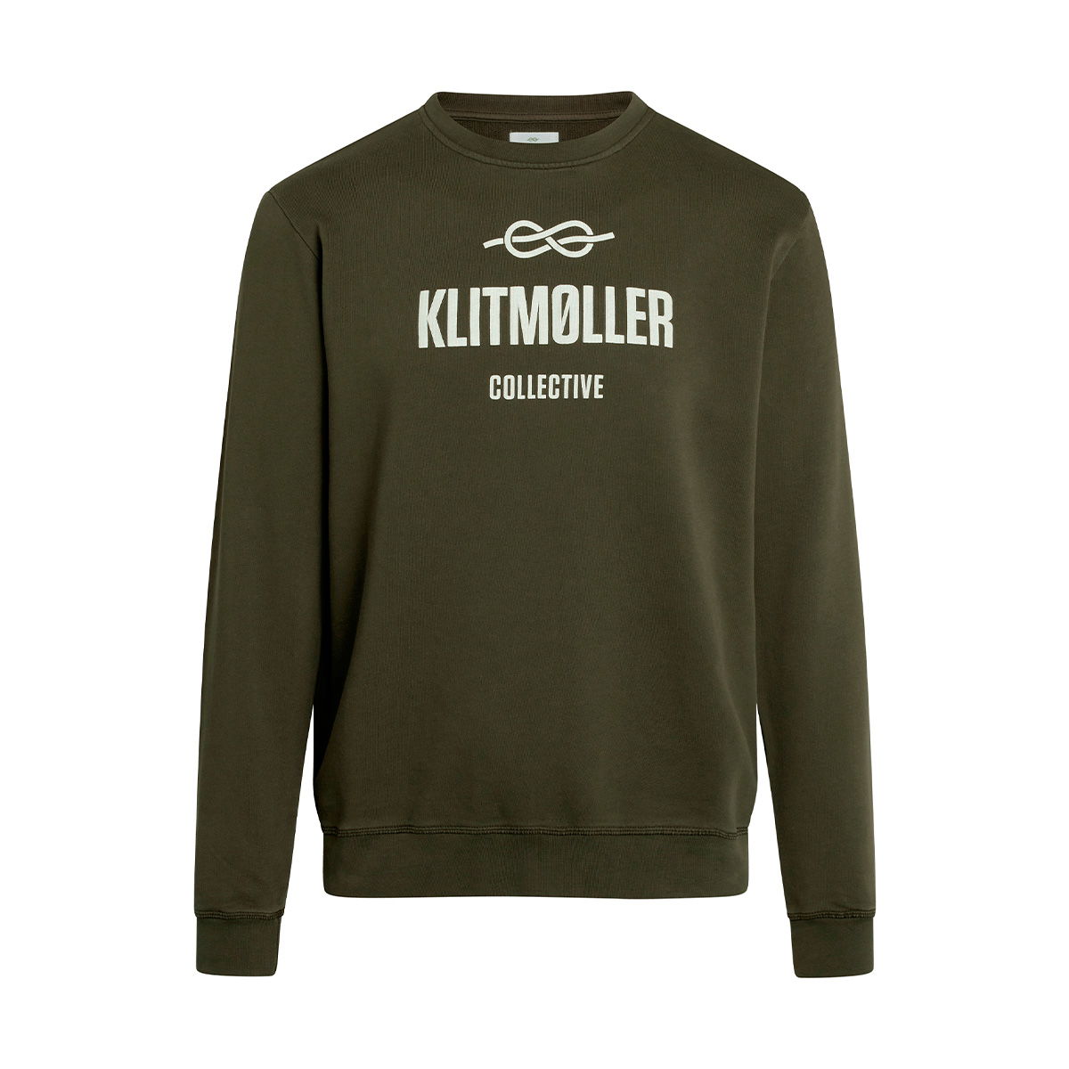 Klitmøller Collective Logo Crew, herre (Olive) - Spejder Sport