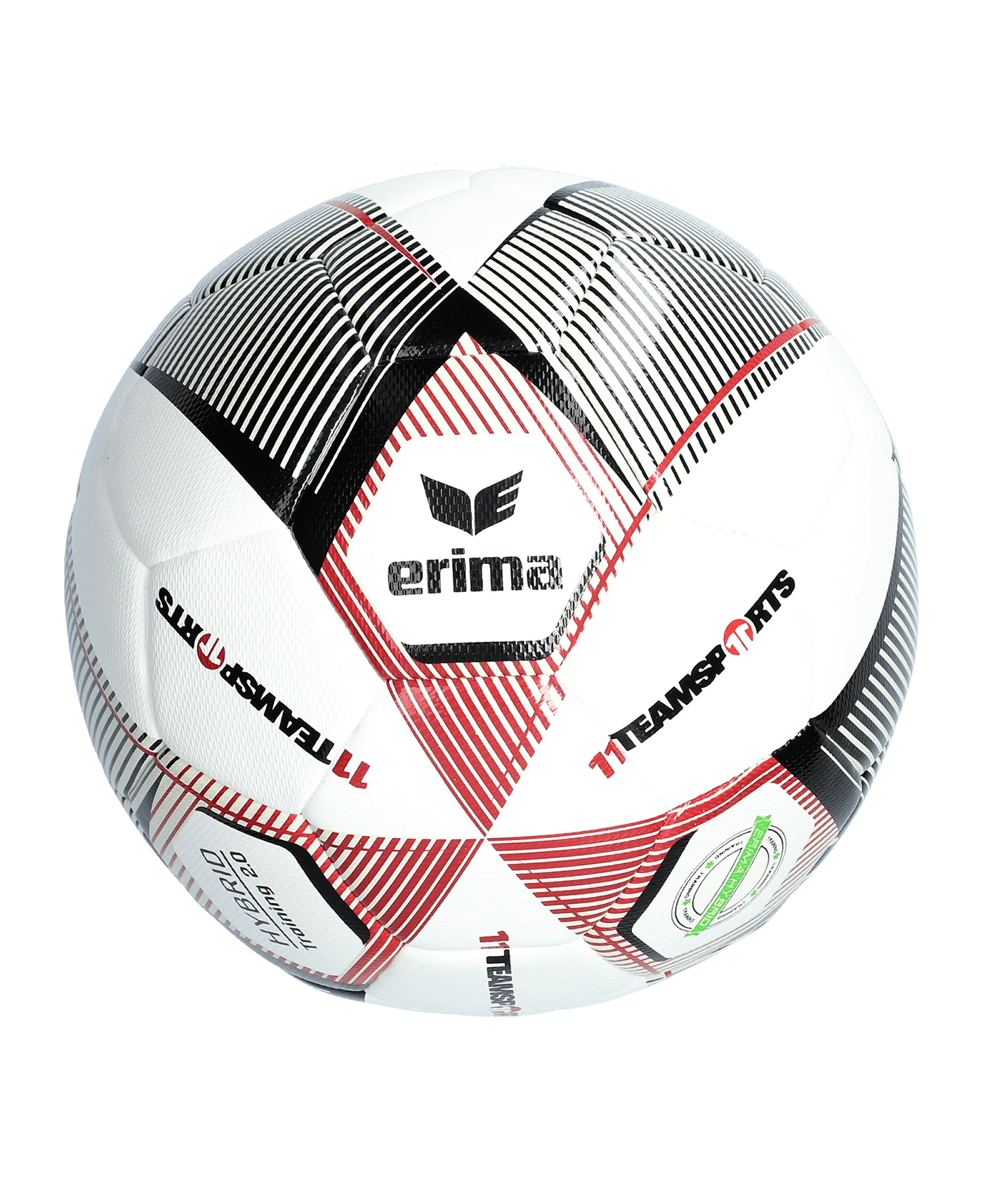 Erima Hybrid 2.0 Trainingsball 11TS Rot Schwarz