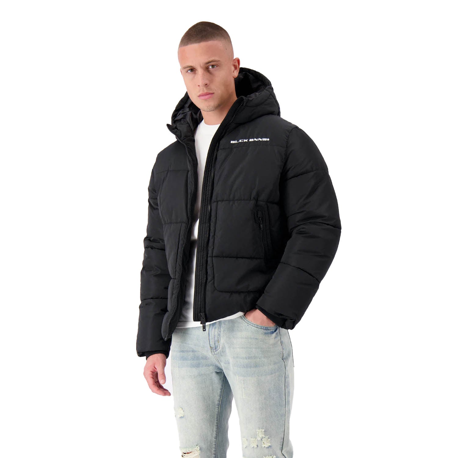 Black Bananas  Block Puffer Jacket