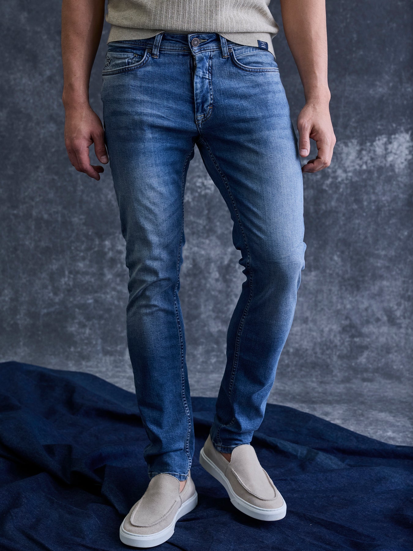 BAXTER 5-Pocket-Denim im Used-Look, RELAXED FIT, Comfort Stretch