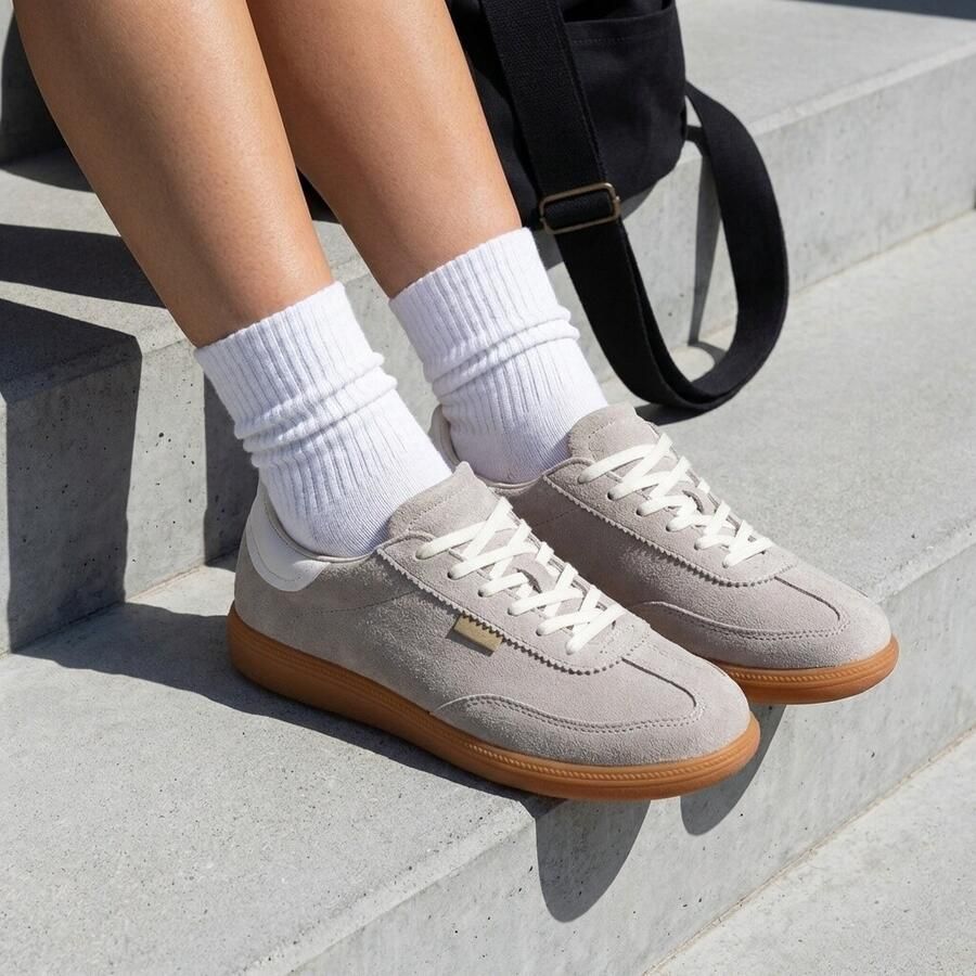 ECCO Soft 11 Sneakers grijs Nubuck Dames