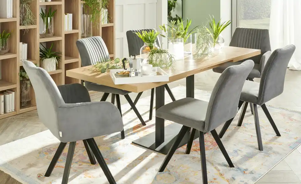 Kulissentisch ausziehbar Quadrato Asteiche (Nachbildung)/ 120 cm