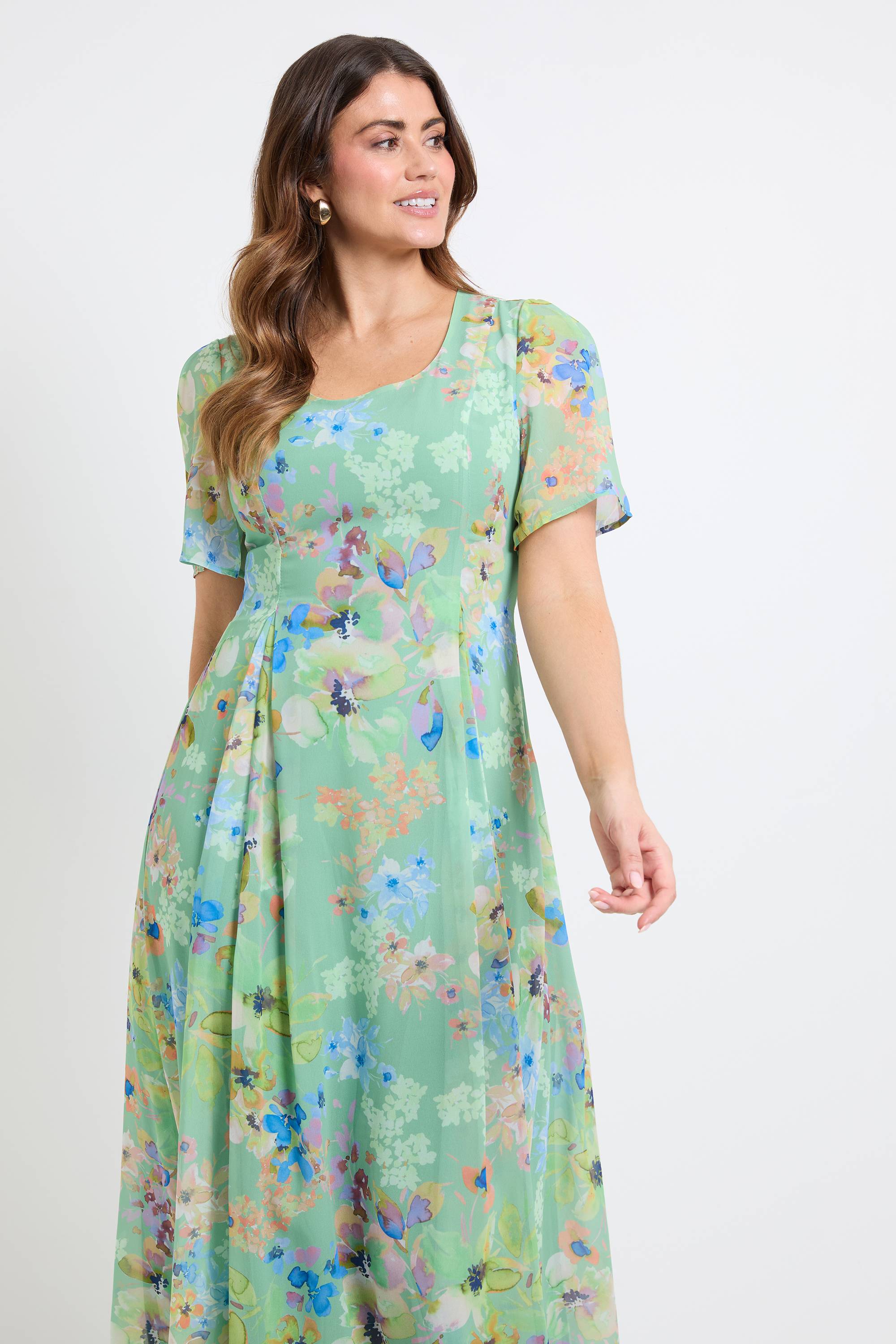 Wallis Robe Midi En Mousseline À Imprimé Fleuri