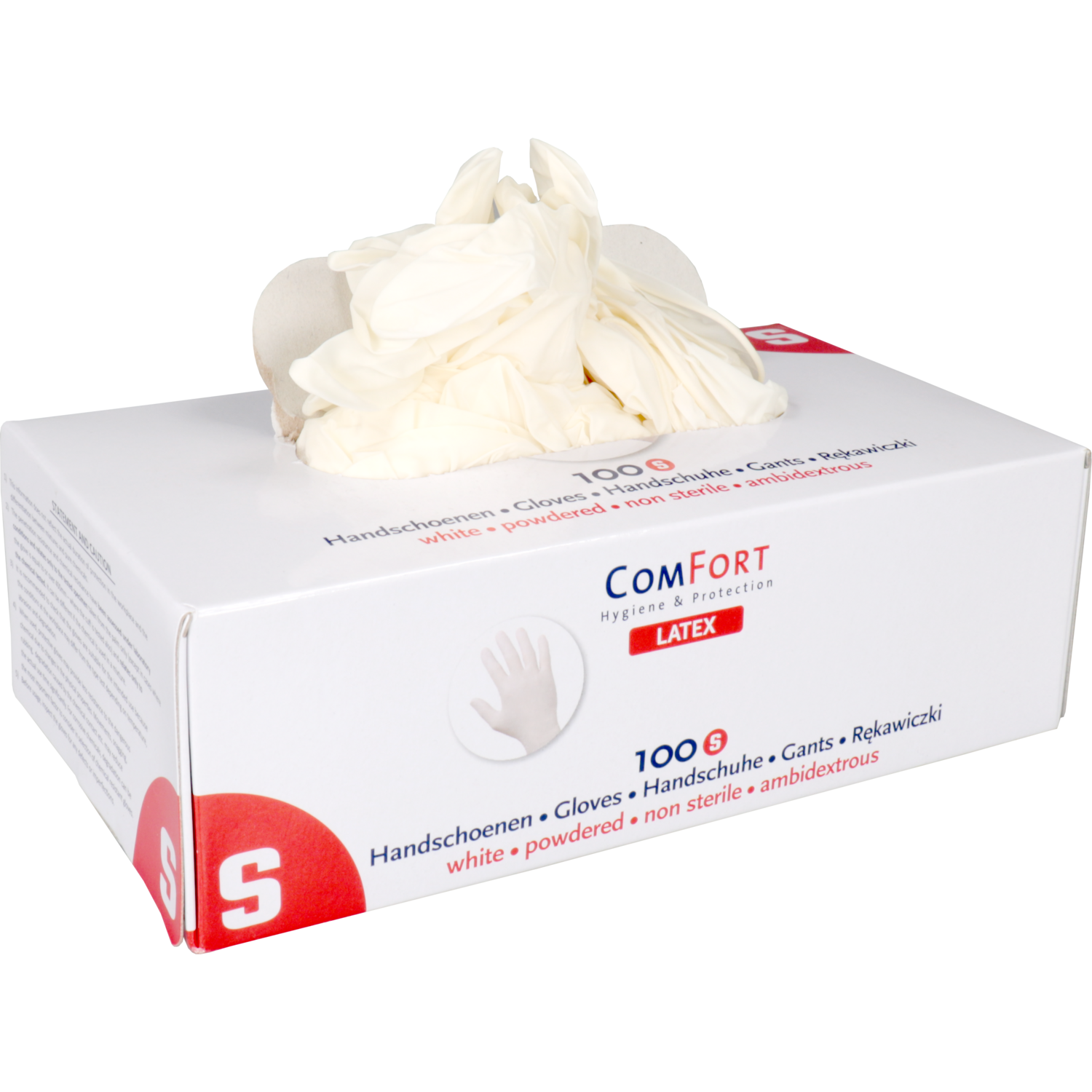 ComFort Handschoen, Latex, gepoederd, S, 5.4gr, wit