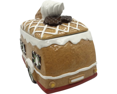 Koekjesbus Lafiora keramiek 24,1 x 16,4 x 19,8 cm bruin