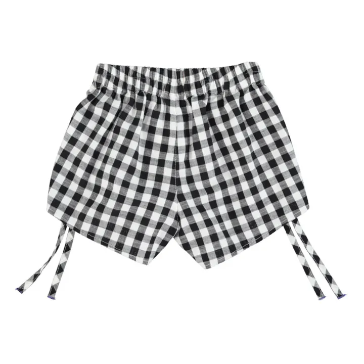 Piupiuchick Short Vichy Coton Bio | Noir