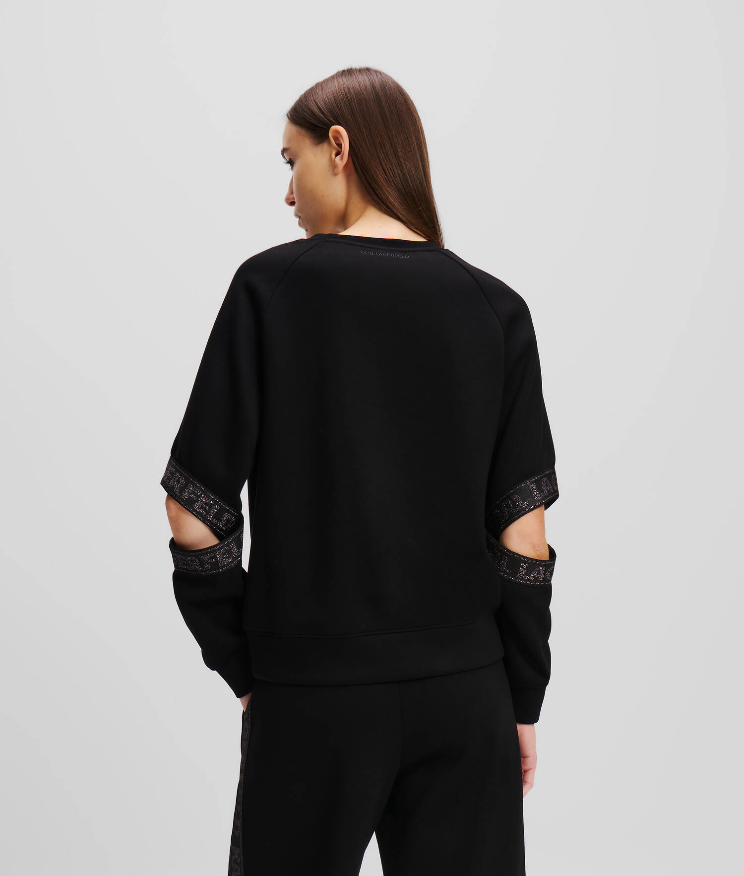 SWEAT-SHIRT AVEC GALON À LOGO BRILLANT KARL