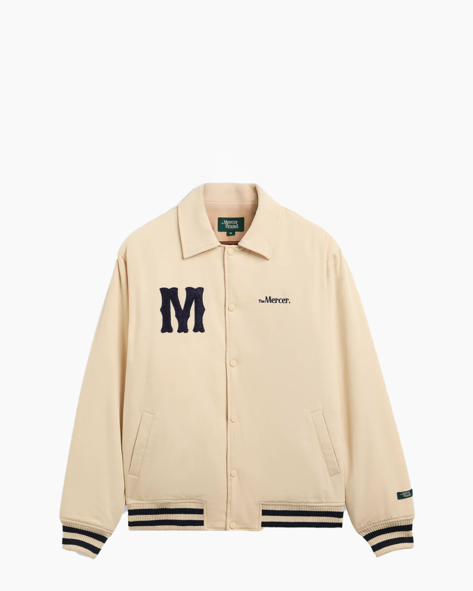Mercer Amsterdam The Varsity Polo Roomwit Jas