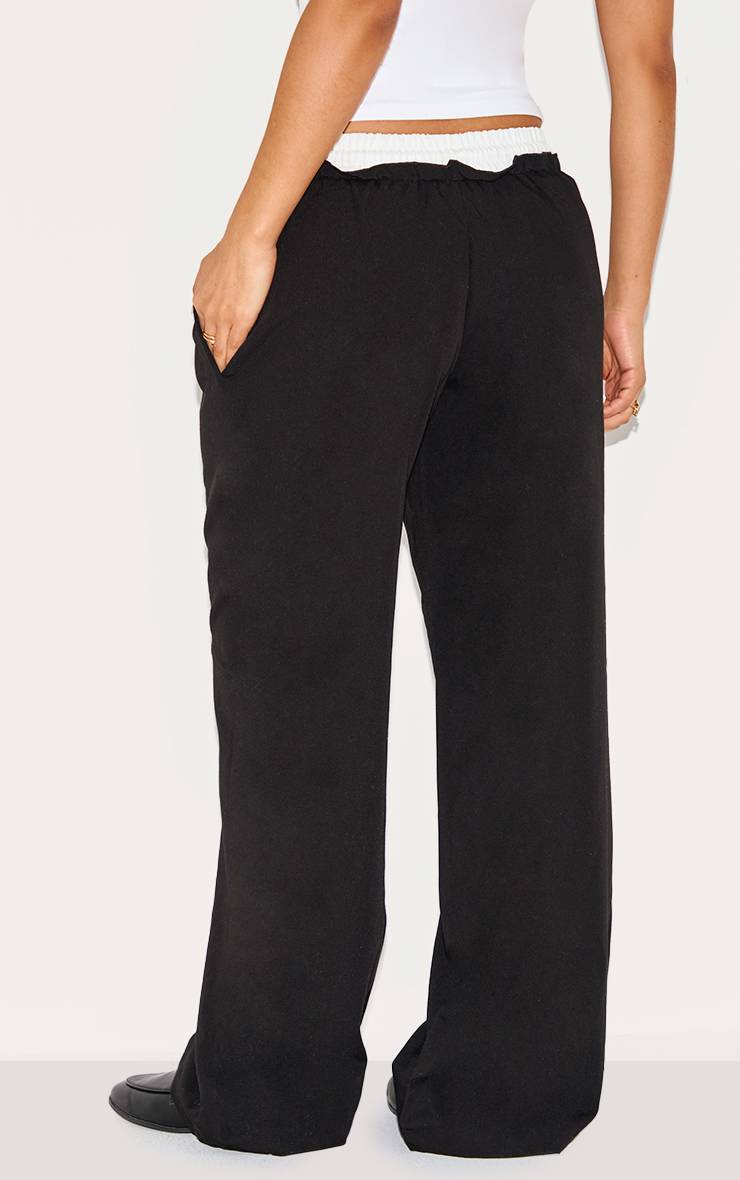 Noir Pantalon Petite Taille Boxer Avec Cordon De Serrage