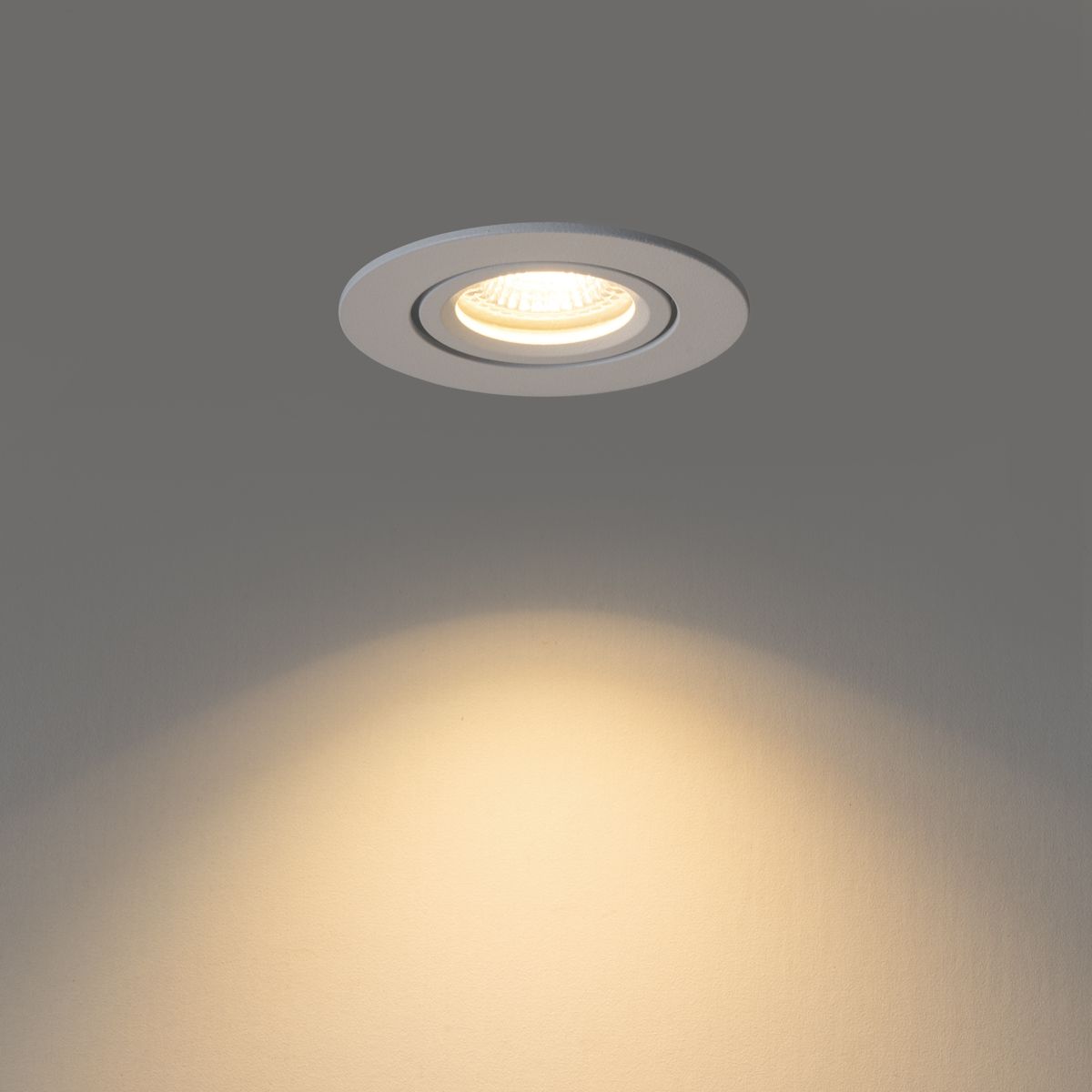 Set van 6 inbouwspots wit kantelbaar 6,5cm incl. LED IP54 ultra slim - Pupil