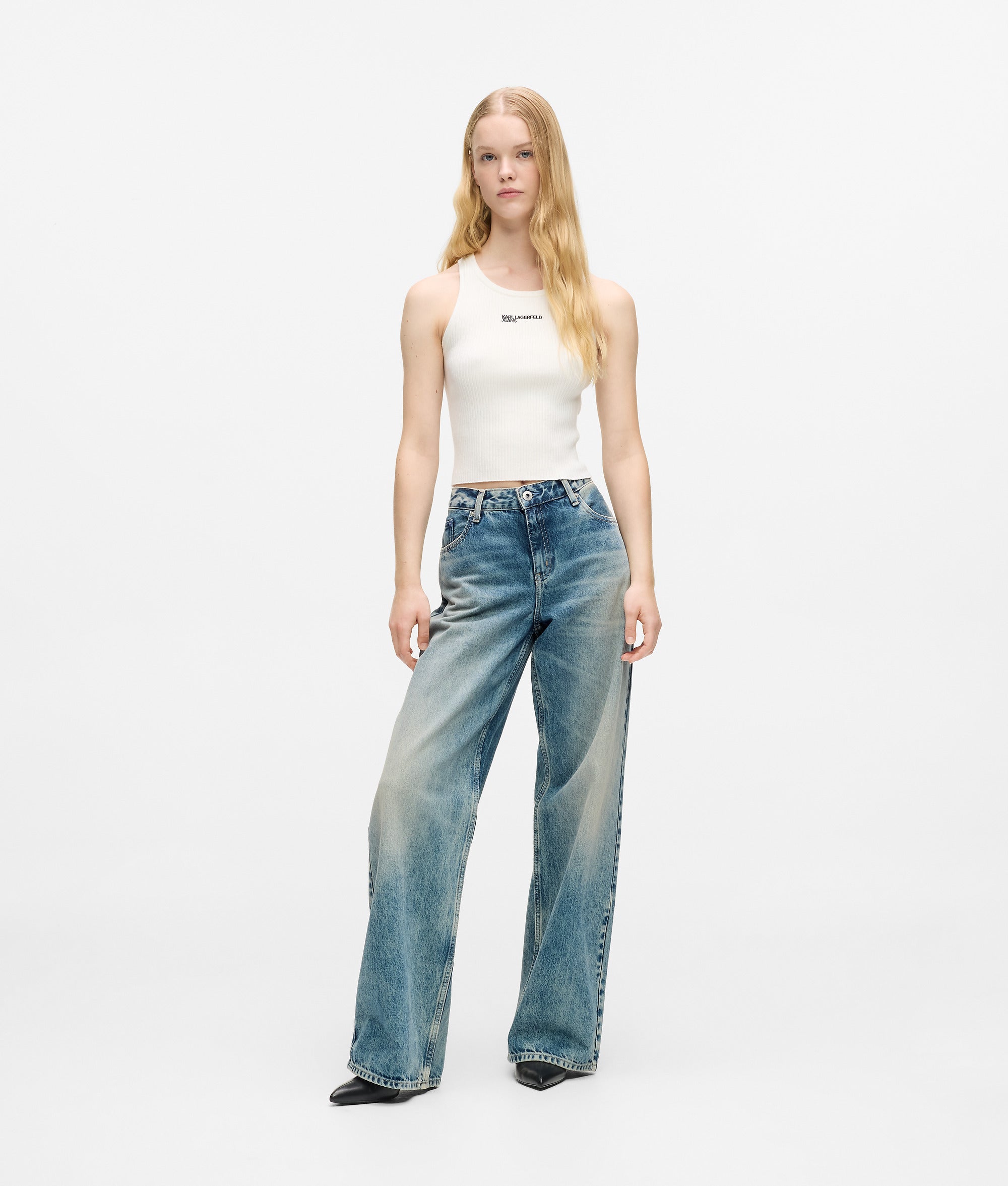 Relaxed jeans met halfhoge taille