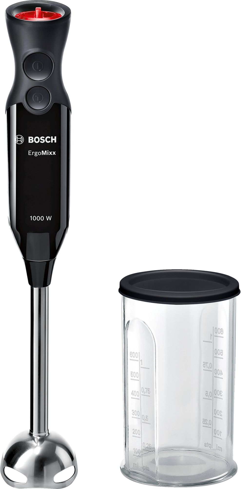 Batedeira de mão ErgoMixx 1000W, preta/antracite MS6CB6110