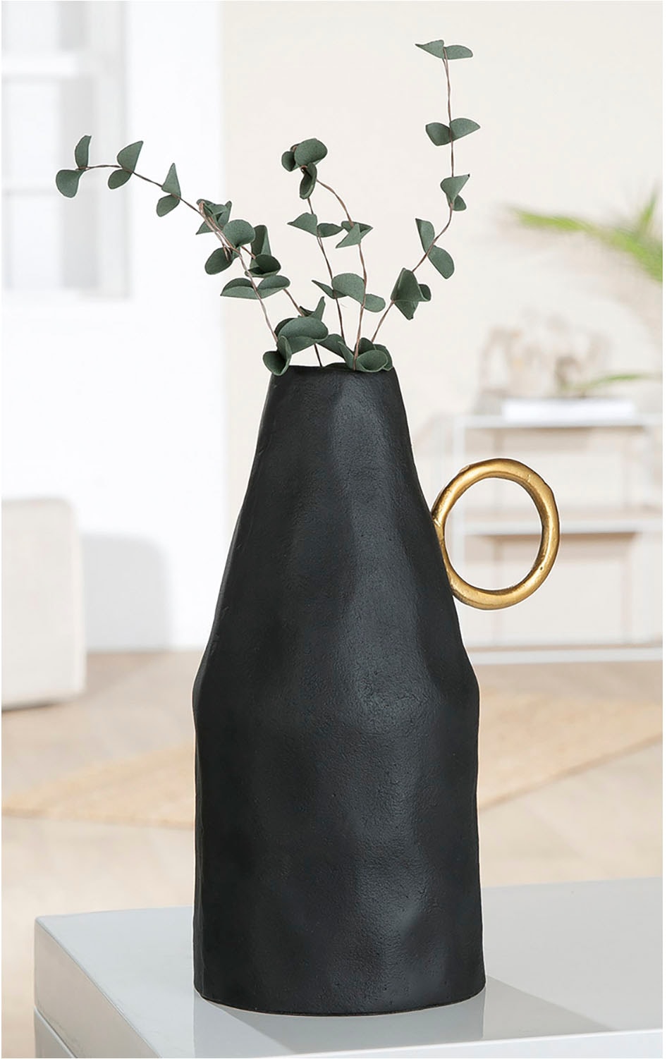 GILDE Tischvase »Vase Dora, schwarz H.31 cm«