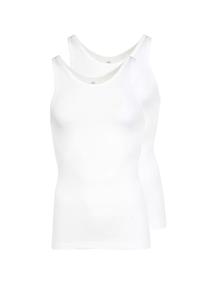 HUBER Trägershirt - Unterhemd  2-er Pkg. weiss