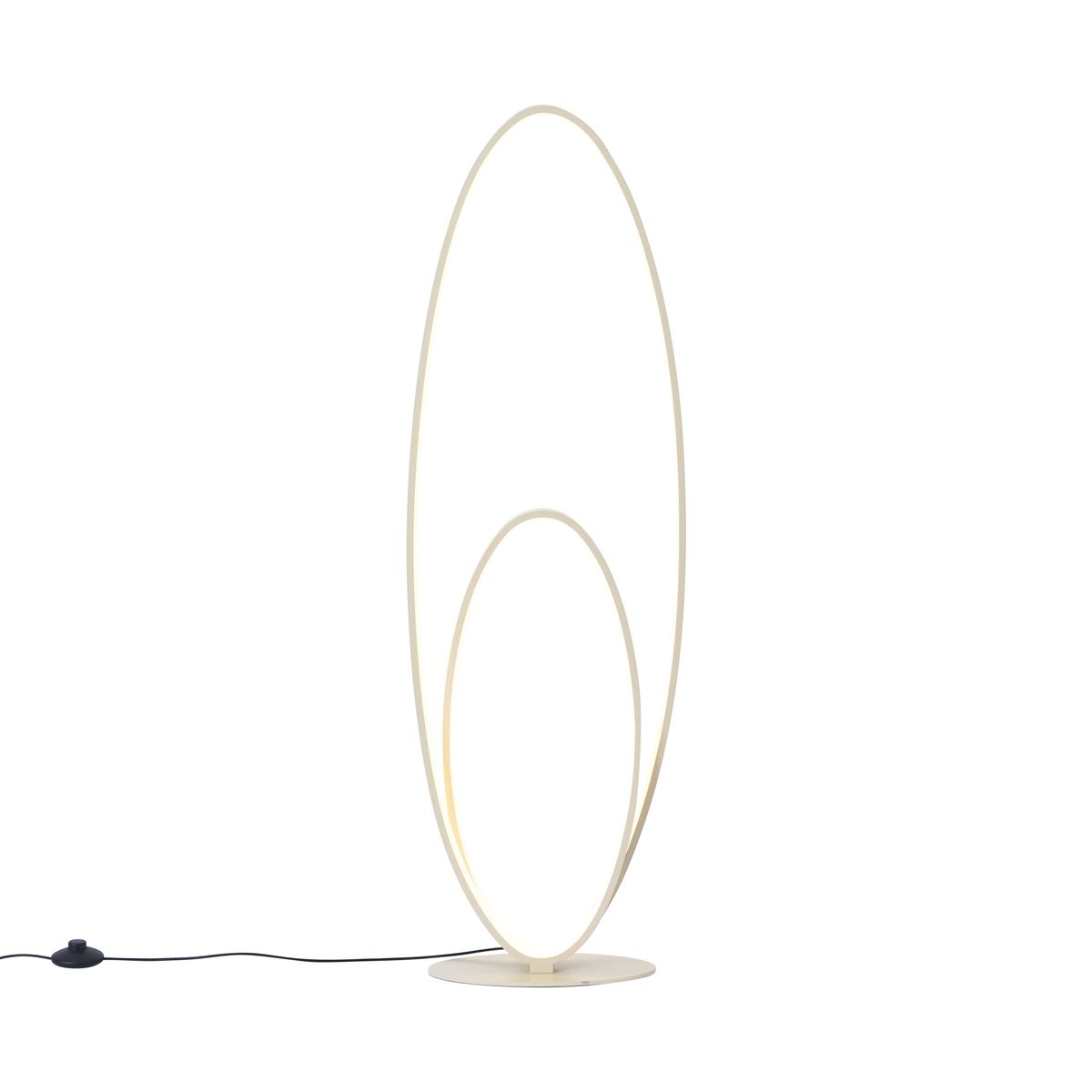 Design vloerlamp beige incl. LED 3-staps dimbaar - Boomerang