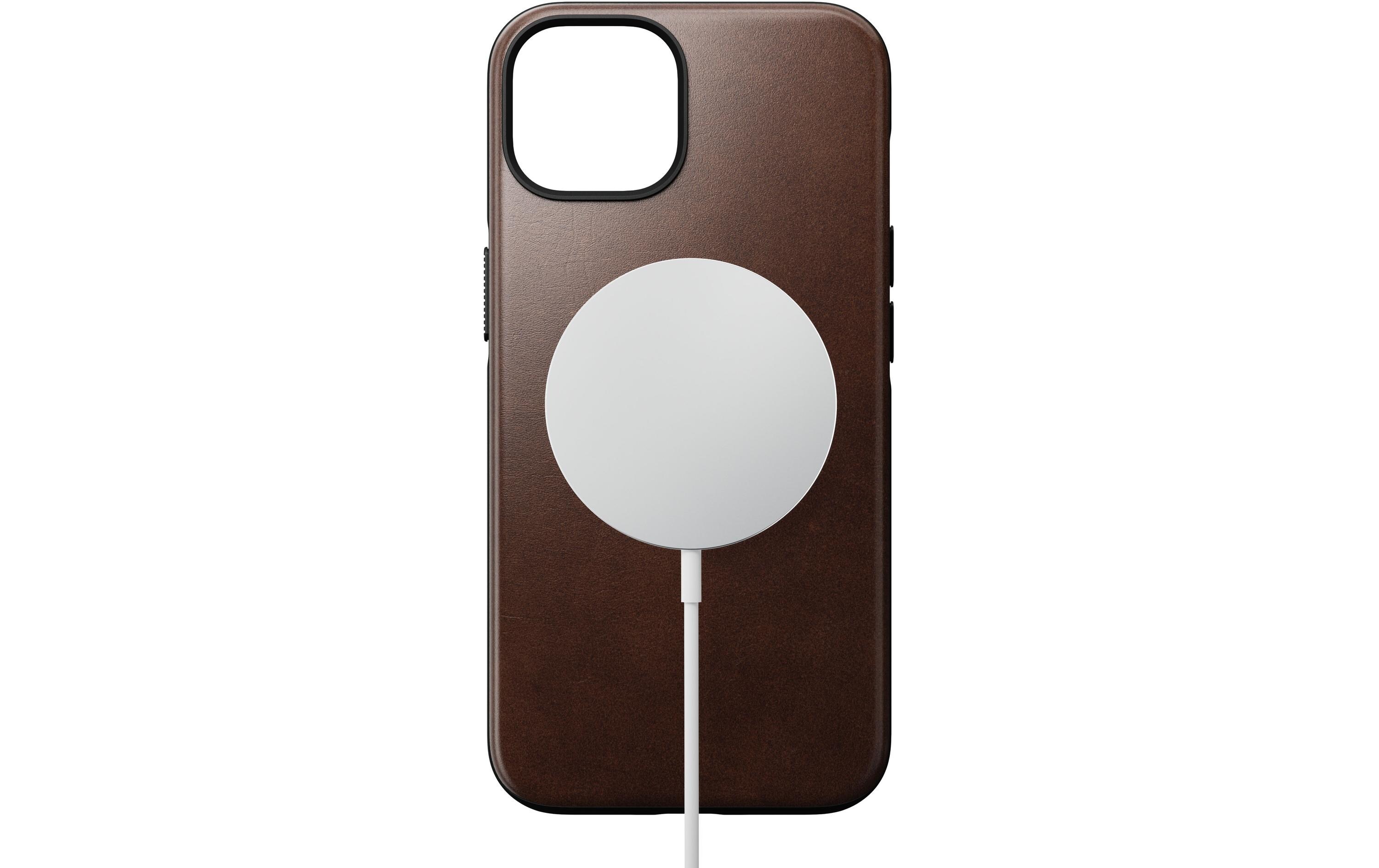 Back Cover Modern Leather Horween iPhone 14 BraunModerne Schutzhülle aus Horween Leder für das Apple iPhone 14