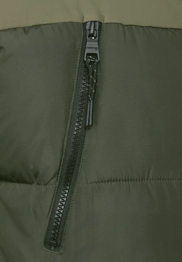 Longjacke mit 2-Wege Zipper - forest green