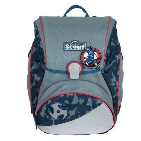 Scout Schulranzenset Alpha Blue Ninja, 4-teilig
