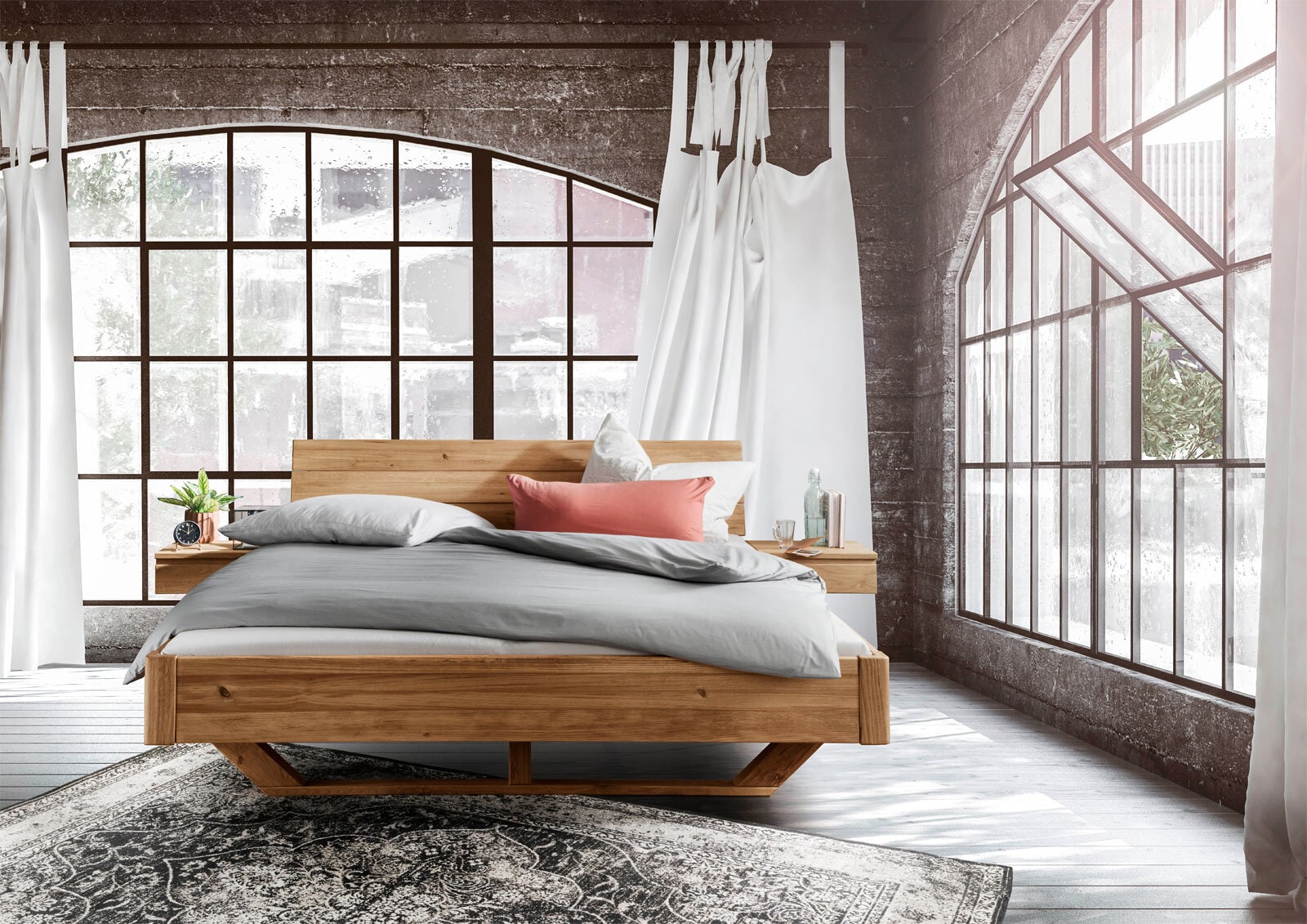 Bettgestell I 140 x 200 cm braun