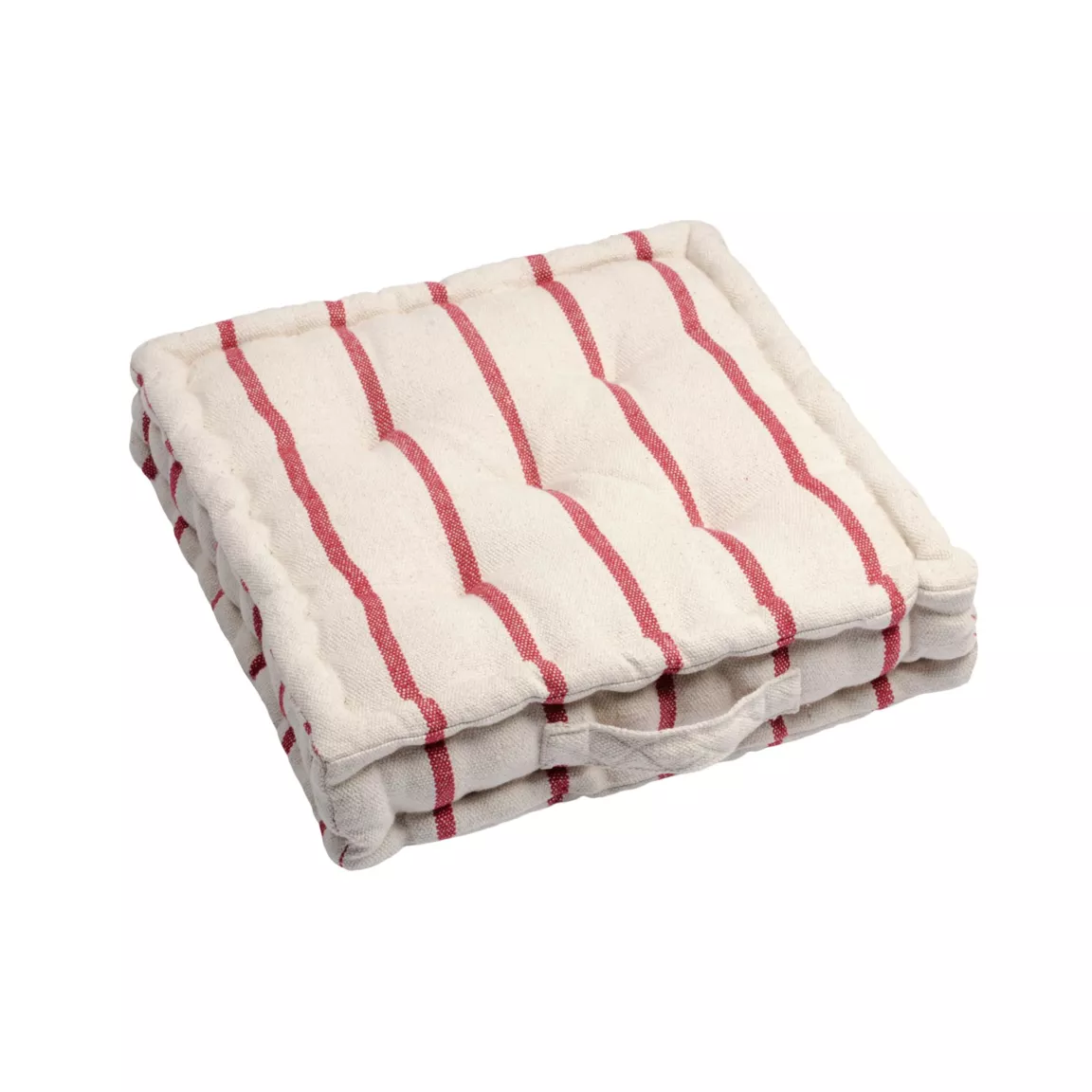 Coussin de sol extérieur toile de coton (45 x 45 cm) Ocealys Rouge