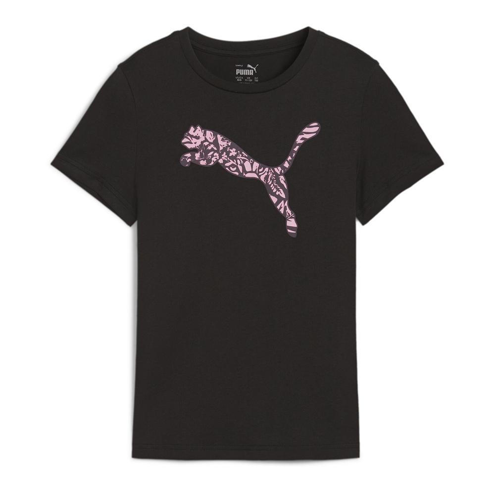 Puma T-shirt Noir/Rose Fille Puma Graphic Tropica