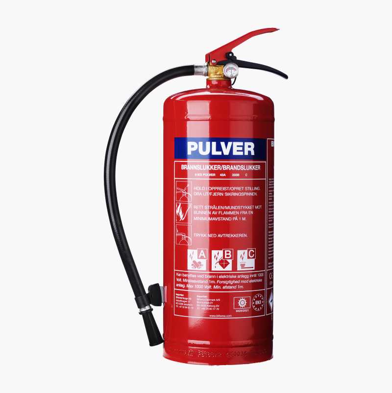 Brannslukningsapparat pulver, ABC, 6 kg