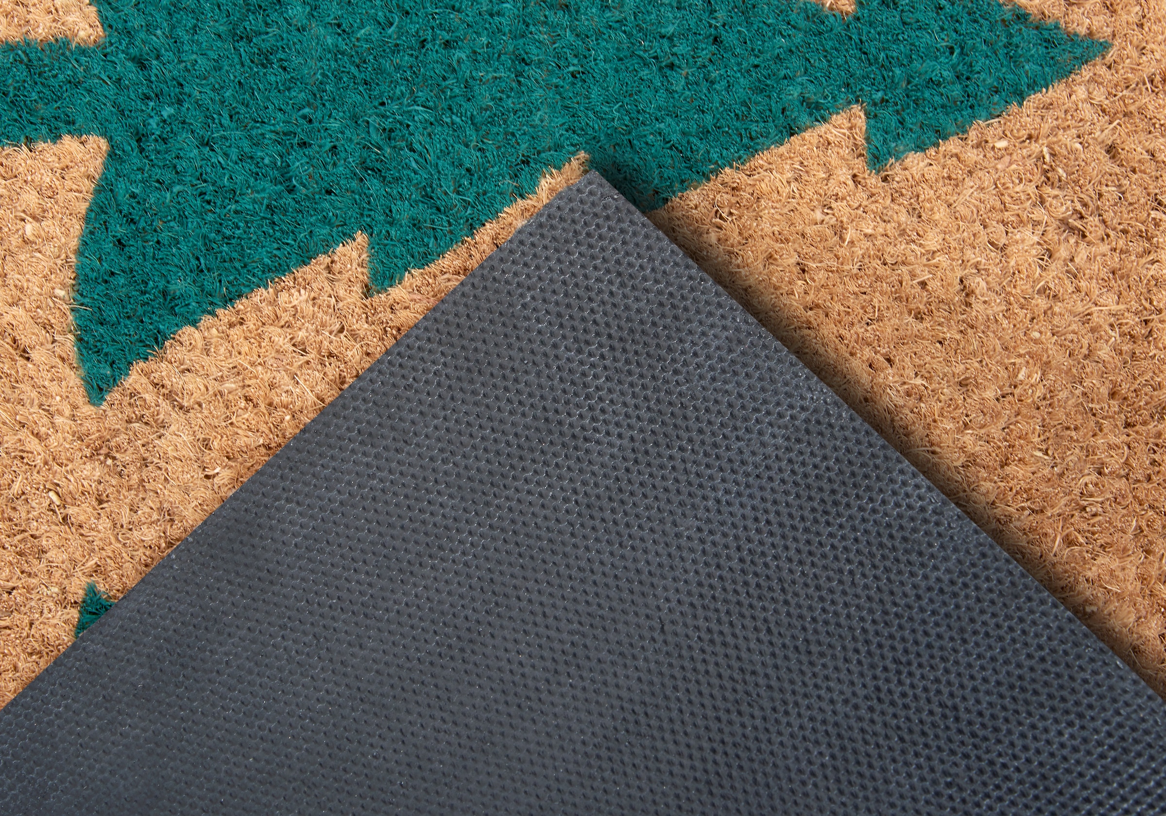HANSE Home Fussmatte »Mix Mats  Kokos Pine Trees, Türmatte« rechteckig 15 mm Höhe Weihnachten, Schmutzfangmatte, Outdoor, Rutschfest, Innen, Kokosmatte