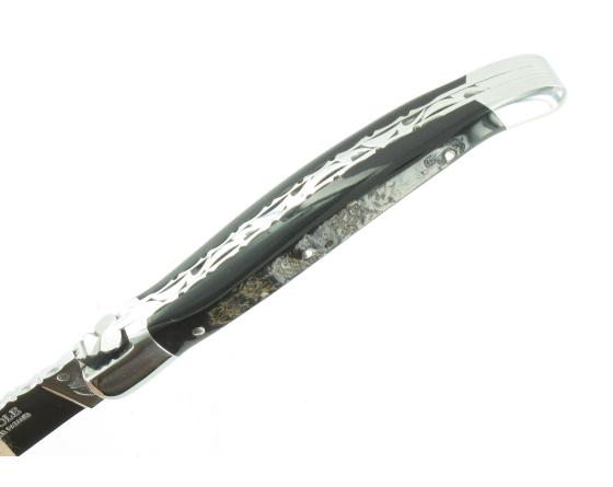 Laguiole Buffle Brut - 2 mitres Couteau de Poche - Laguiole par Fontenille Pataud