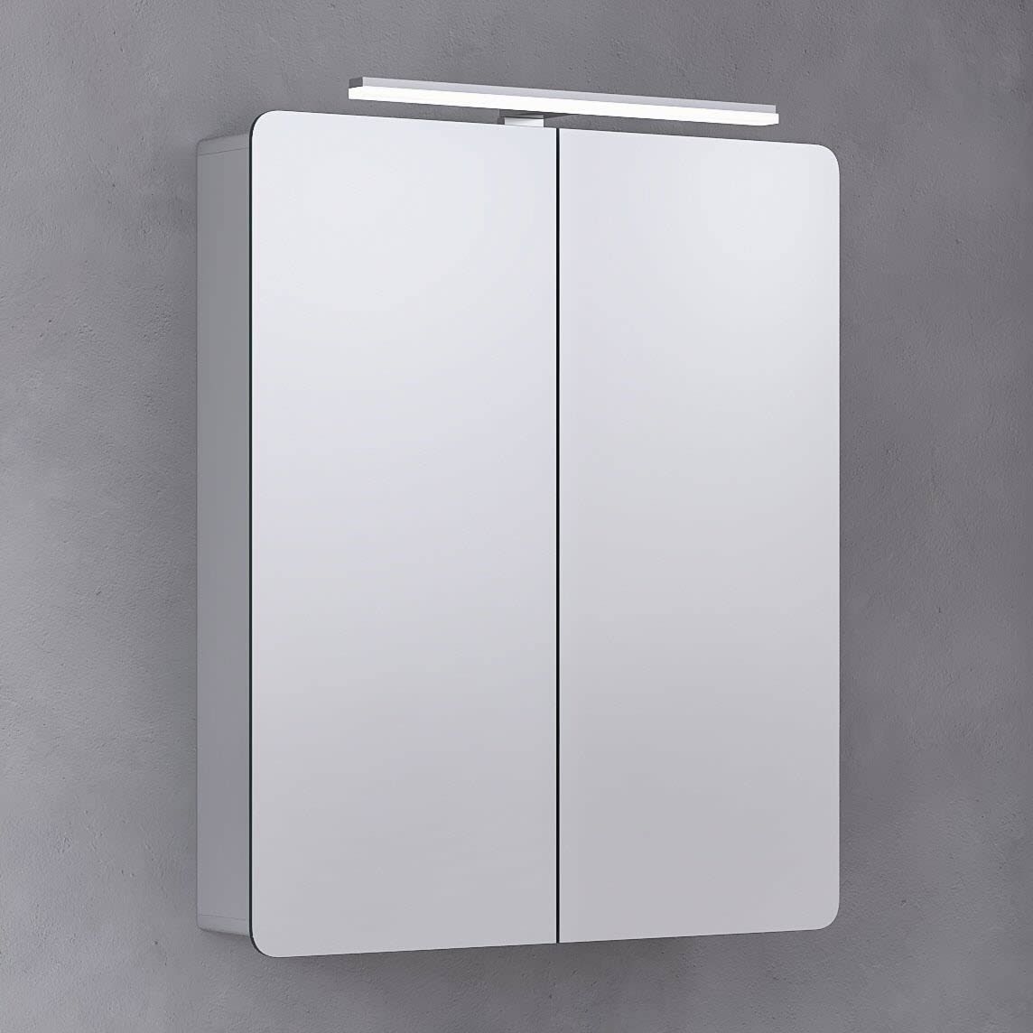 Megabad Profi Collection Megabad House 2.0 Spiegelschrank Comfort LED 65 cm mit 2 Türen MBJO126112010-0190
