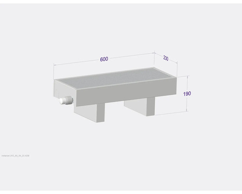 Licon Heat KORALINE Optimal LKO Nieuwe vrijstaande convectorkachel H 190 x L 600 x D 230 mm wit