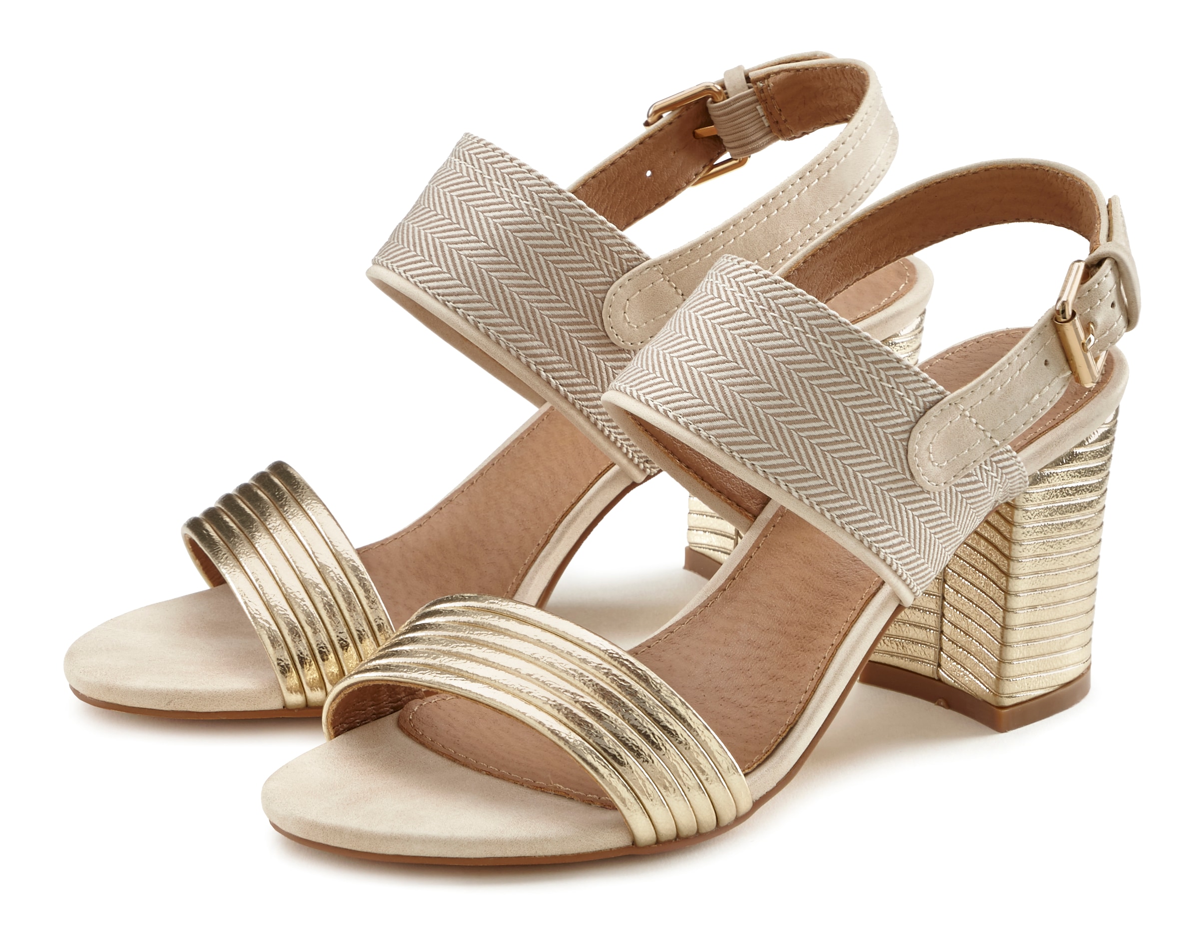 LASCANA Riemchensandalette »Sommerschuh«  Sandale, Sommerschuh mit Blockabsatz VEGAN