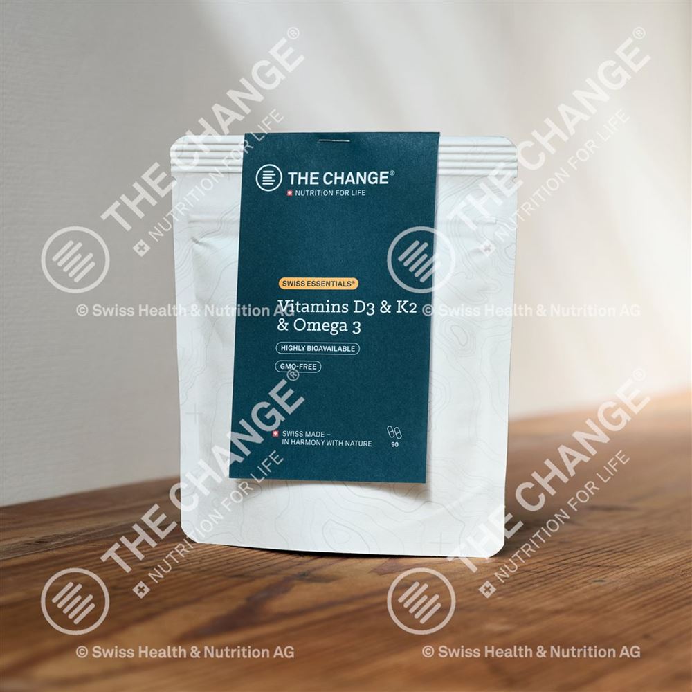 Be the change Vitamins D3 & K2 & Omega 3 Nachfüllbeutel<br>90 Stück, Beutel, Kapsel