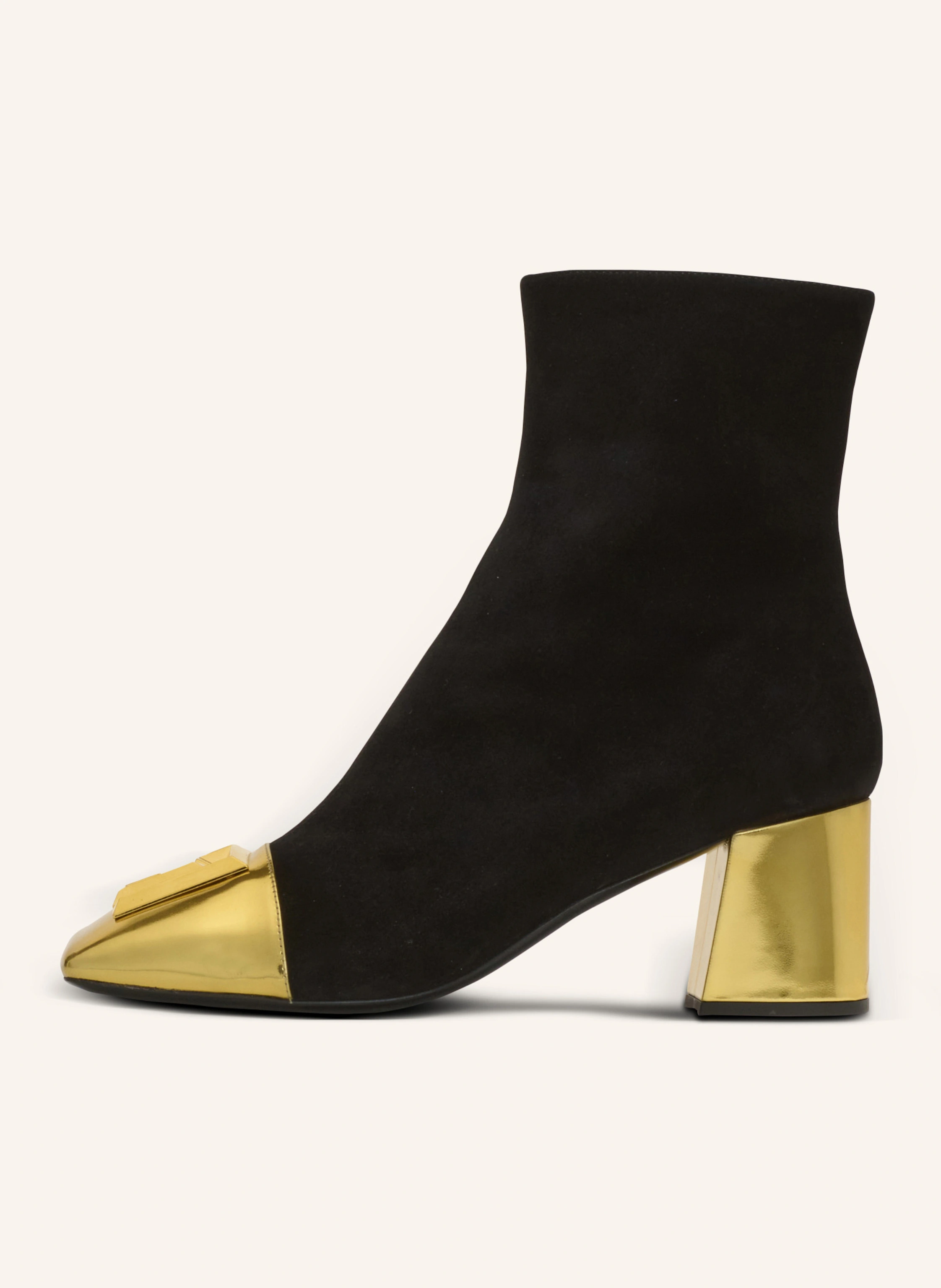 BALMAIN Stiefeletten Edna aus Wildleder und Leder mit „Spiegeleffekt“