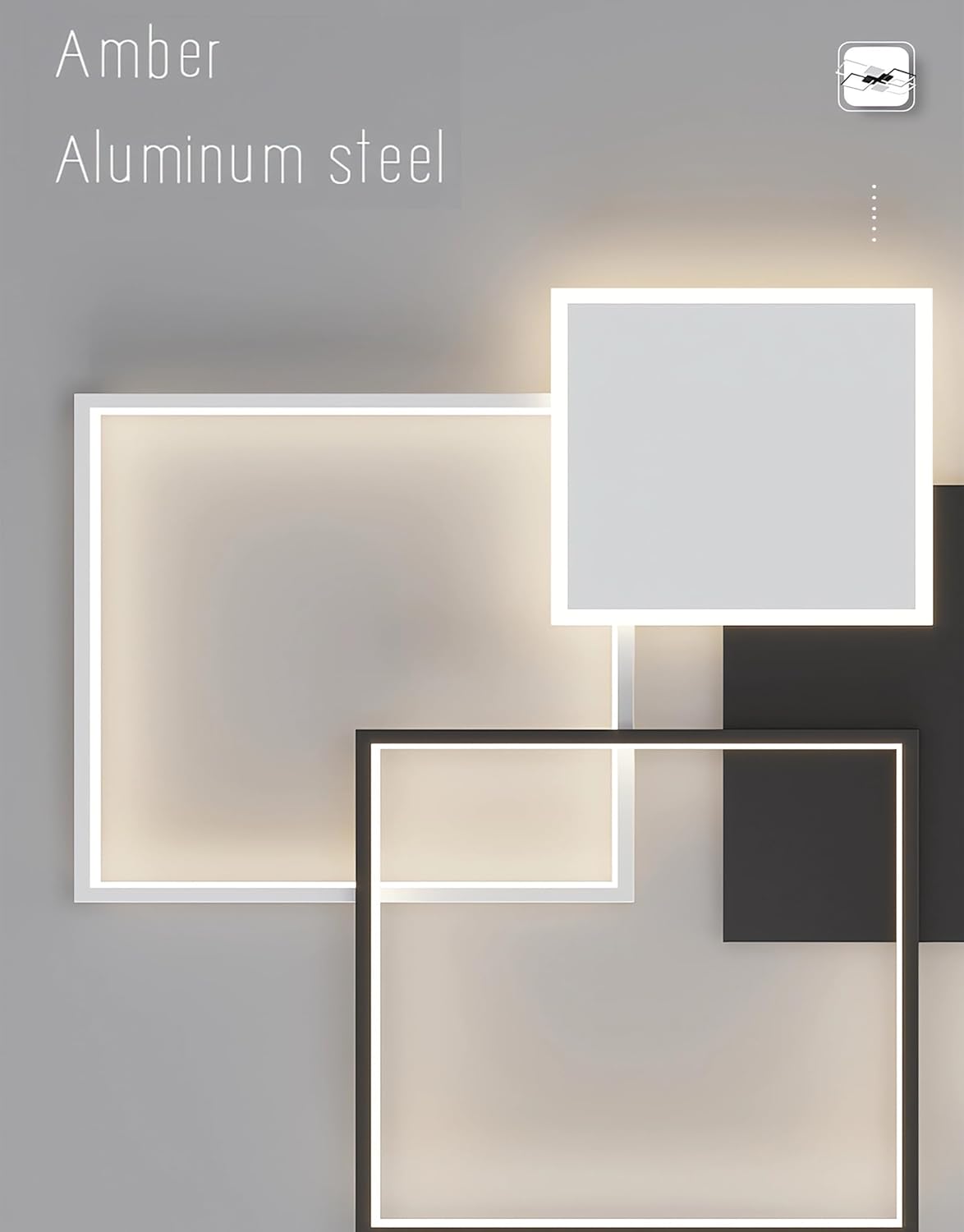 LED-Deckenbeleuchtung Modern Rechteckige Deckenlampen Für Wohnzimmer Dimmbar Mit Fernbedienung Contro Flush Mount Deckenleuchte Für Wohnzimmer Schlafzimmer Stube (Schwarz, 110cm)